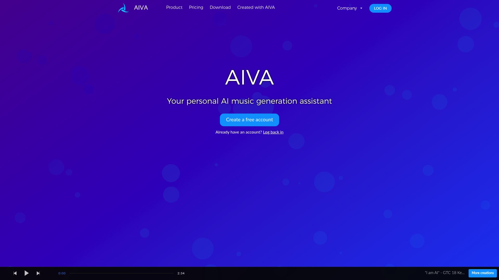 AIVA screenshot