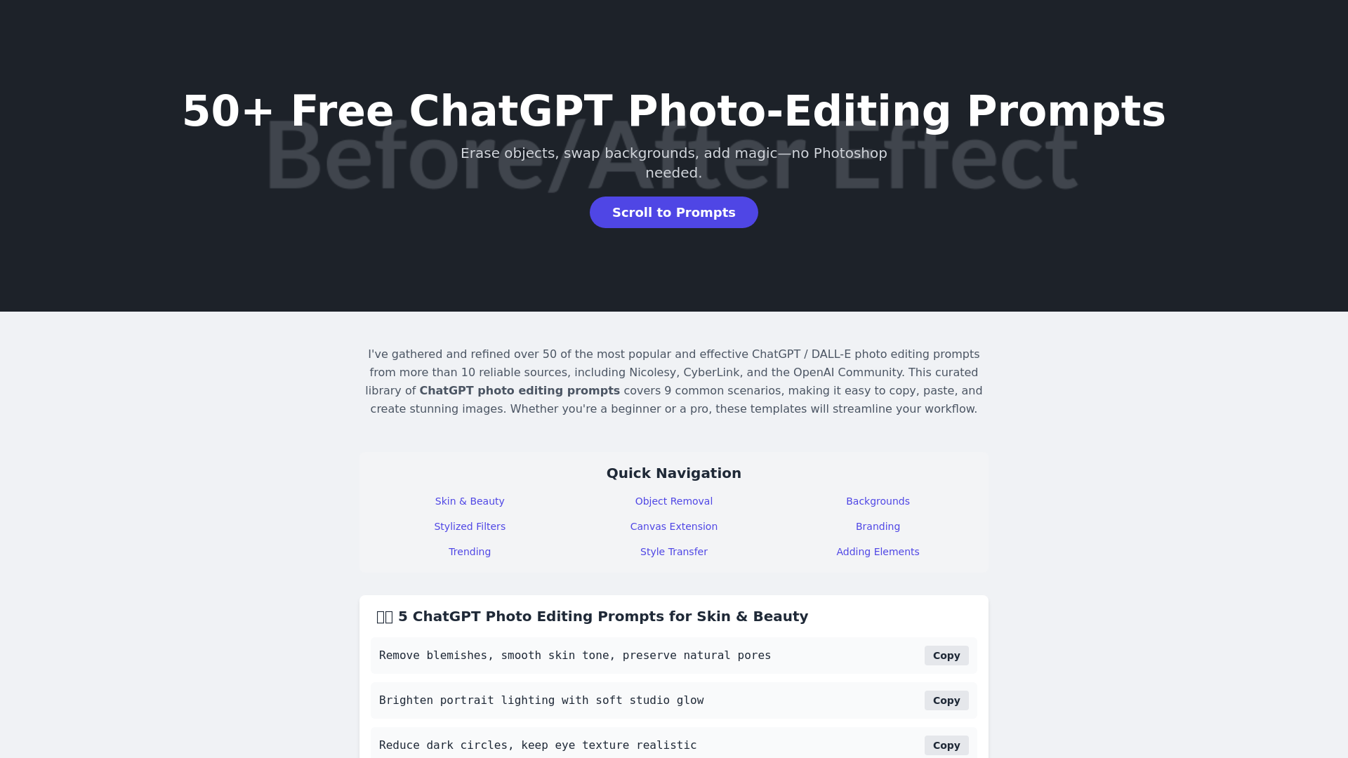 50 Free ChatGPT Photo-Editing Prompts (2025).ai