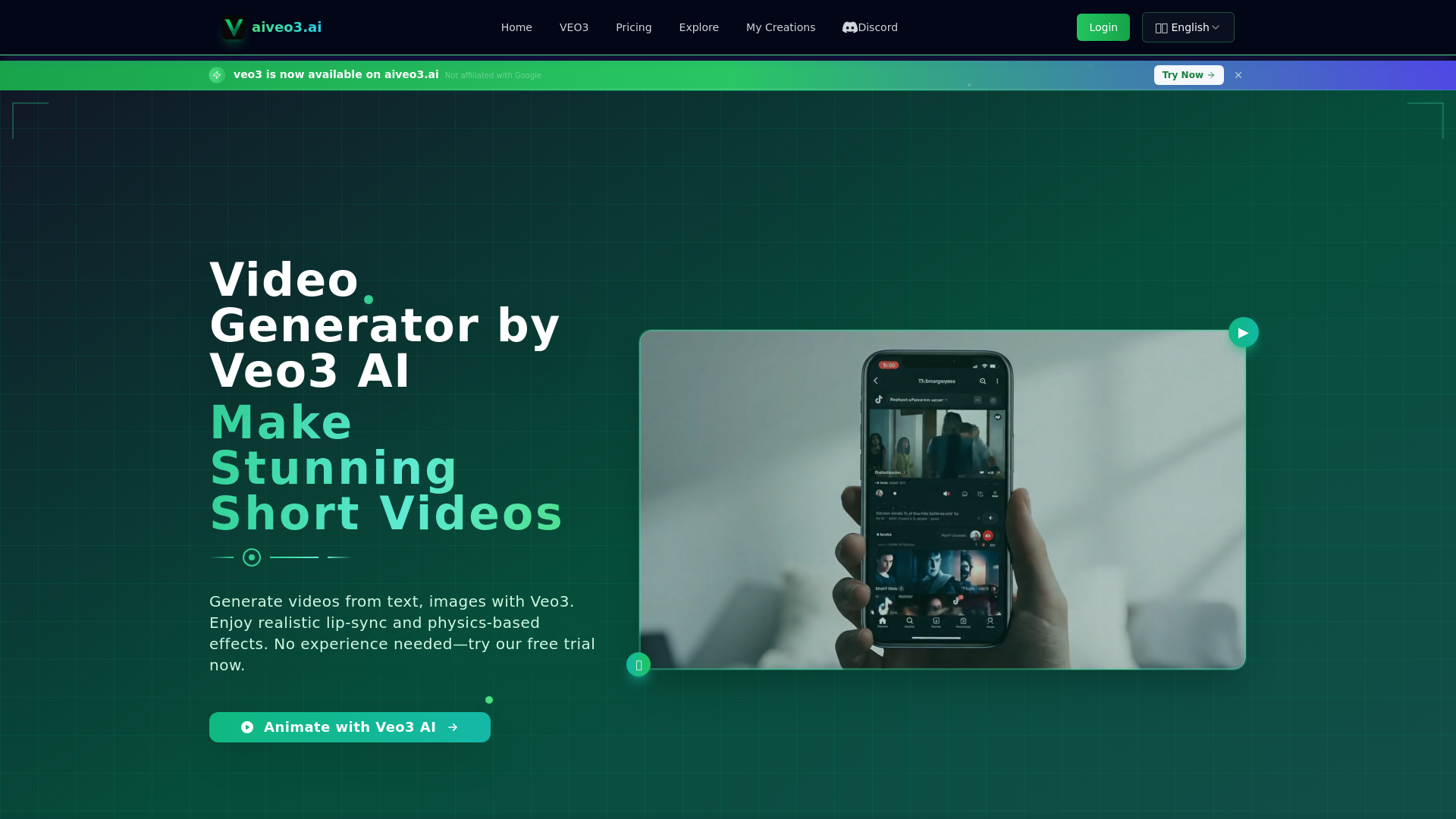 Veo3 AI: Instant 8-Second Video Creation.ai