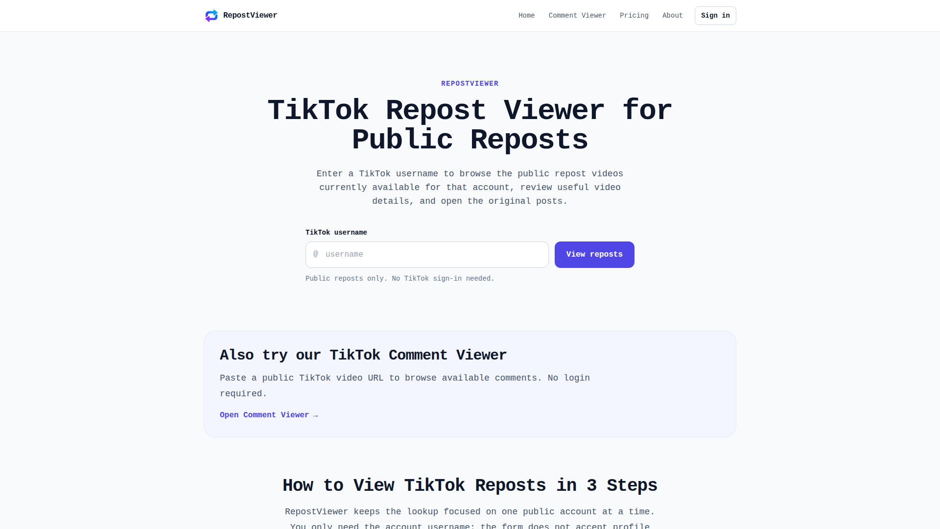 RepostViewer