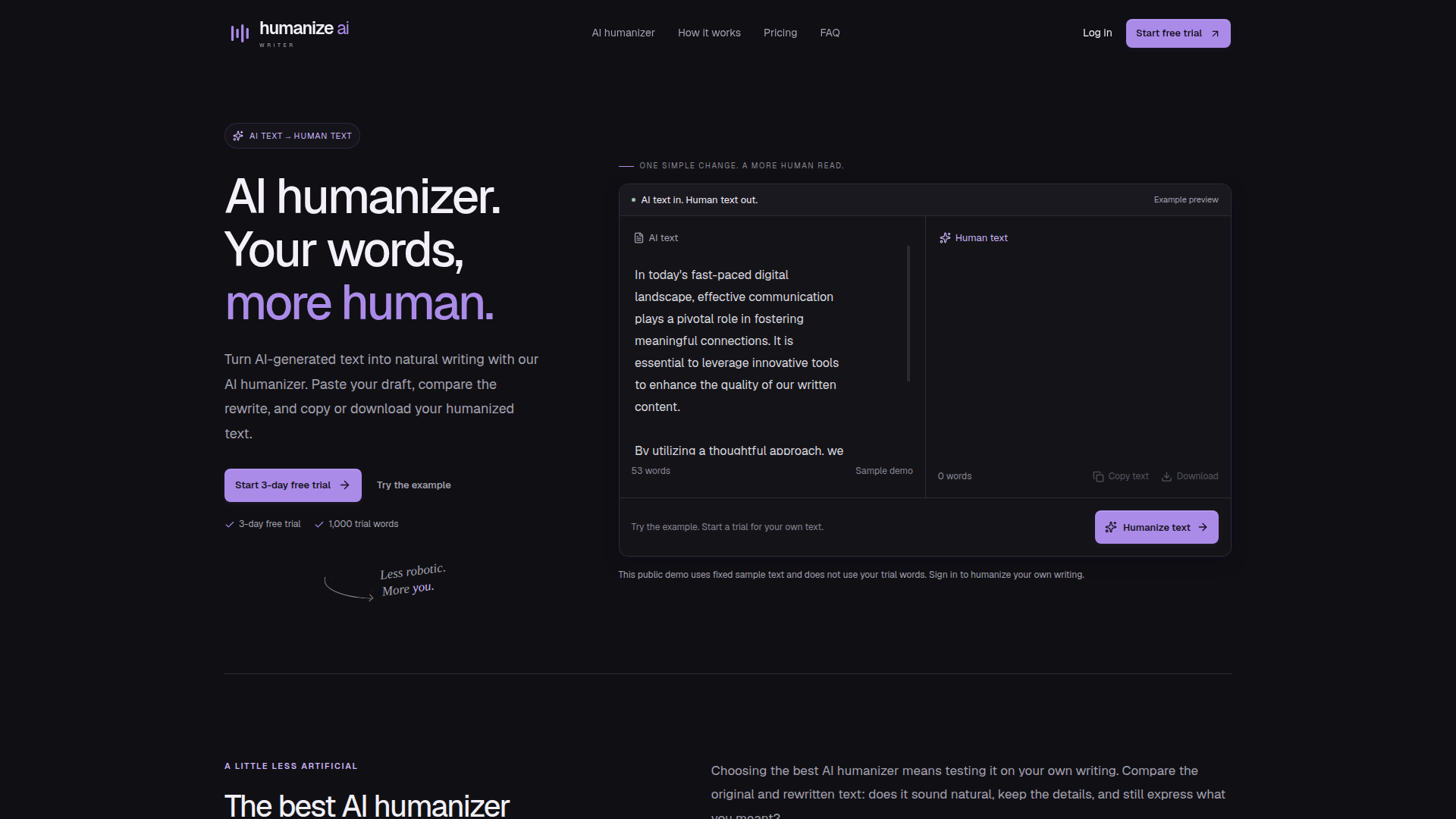 Humanize AI Writer