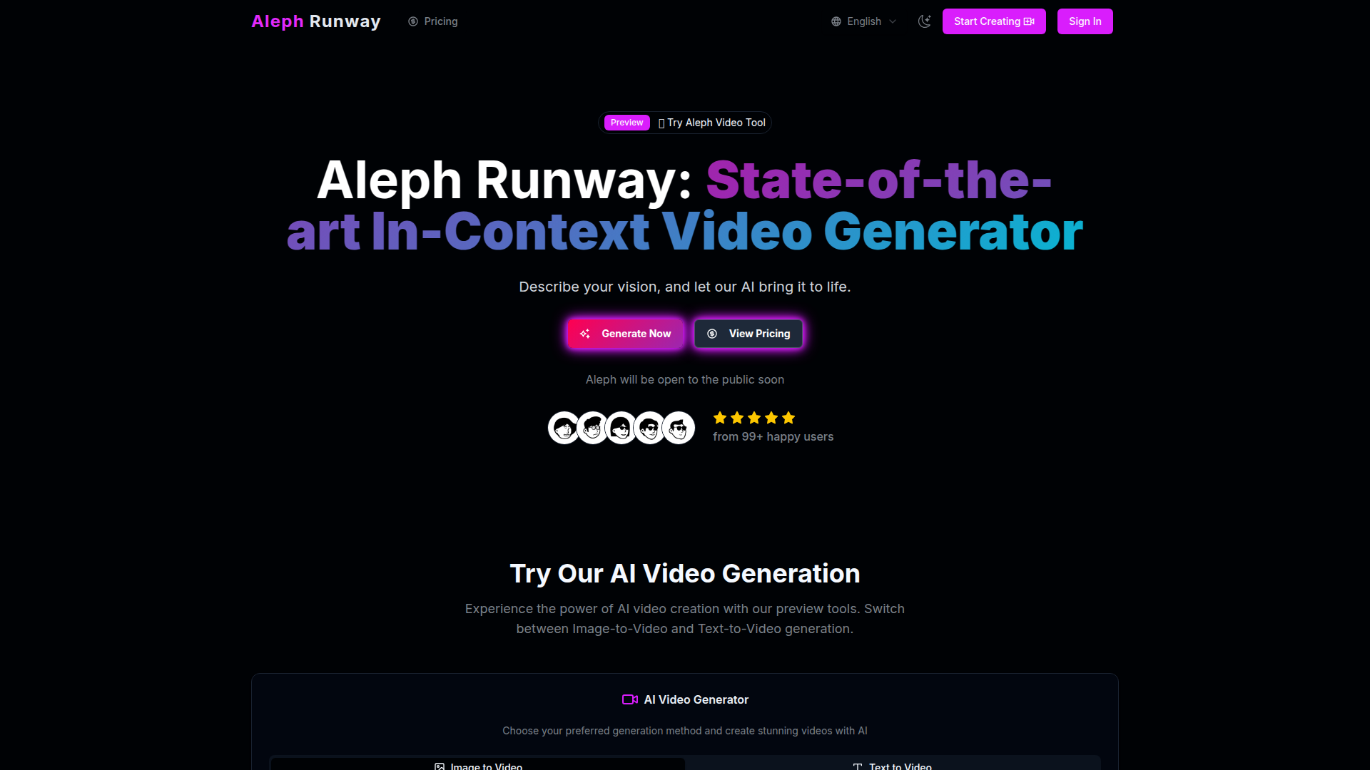 Aleph Runway: AI-Powered Video Creation Made Simple.ai
