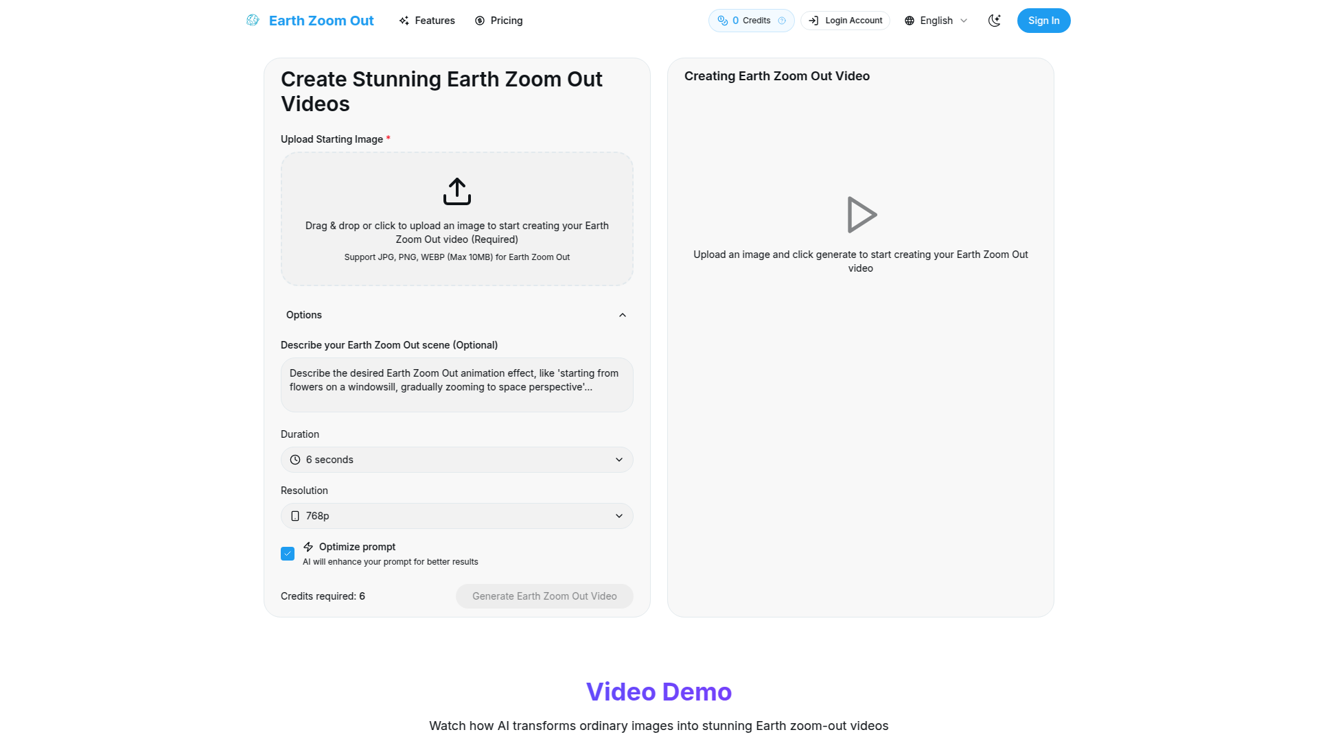 Earth Zoom Out AI: Cosmic Perspective Video Generator.ai
