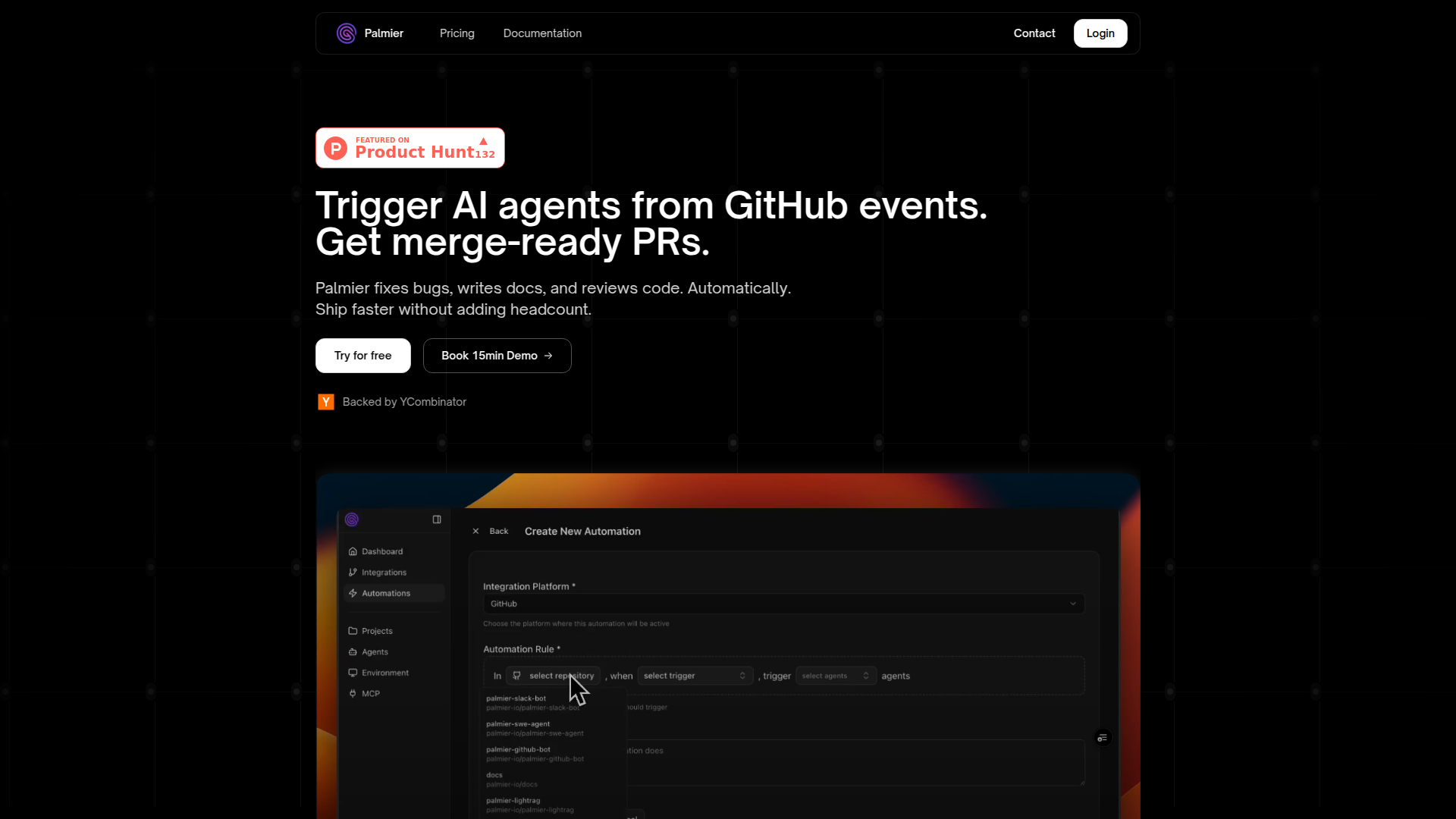 Palmier: AI Agents for Automated Code Reviews & PRs.ai