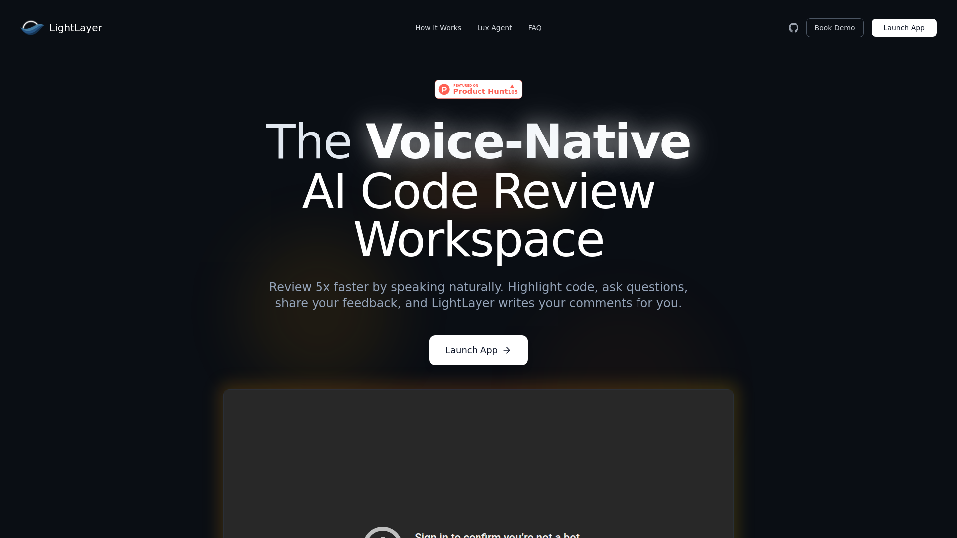 LightLayer: Voice-Native AI Code Review Platform.ai