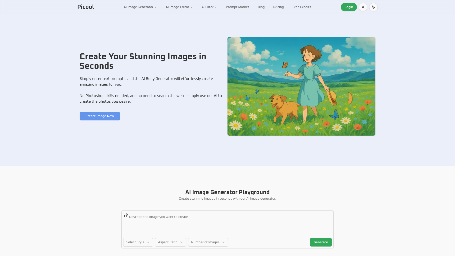 Picool.ai: AI-Powered Image Generation & Editing.ai