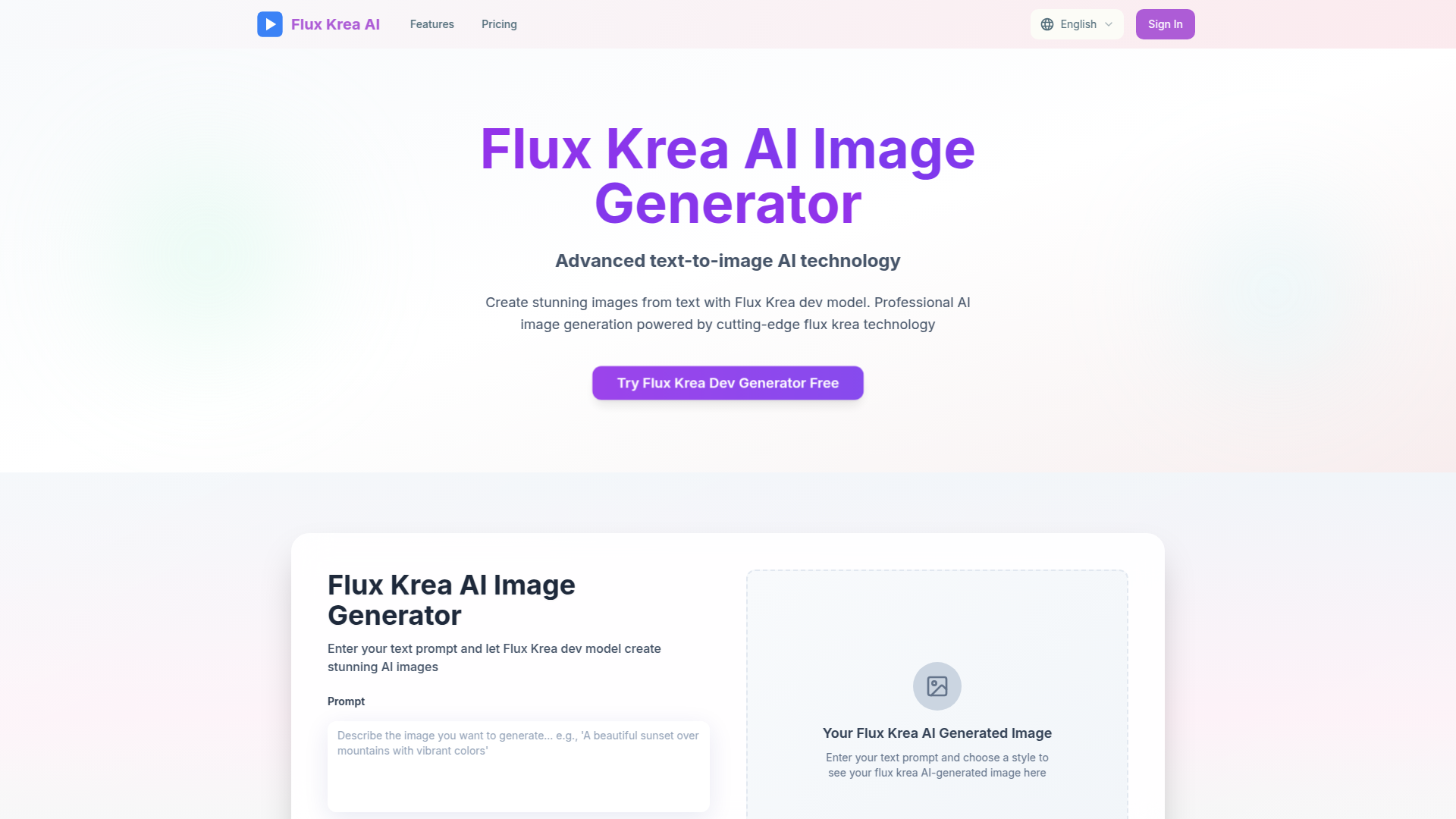 Flux Krea: Advanced AI Text-to-Image Generator.ai