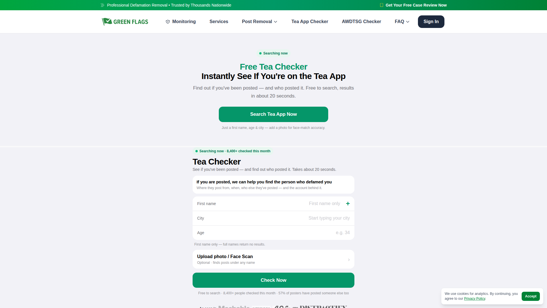 Tea App Green Flags