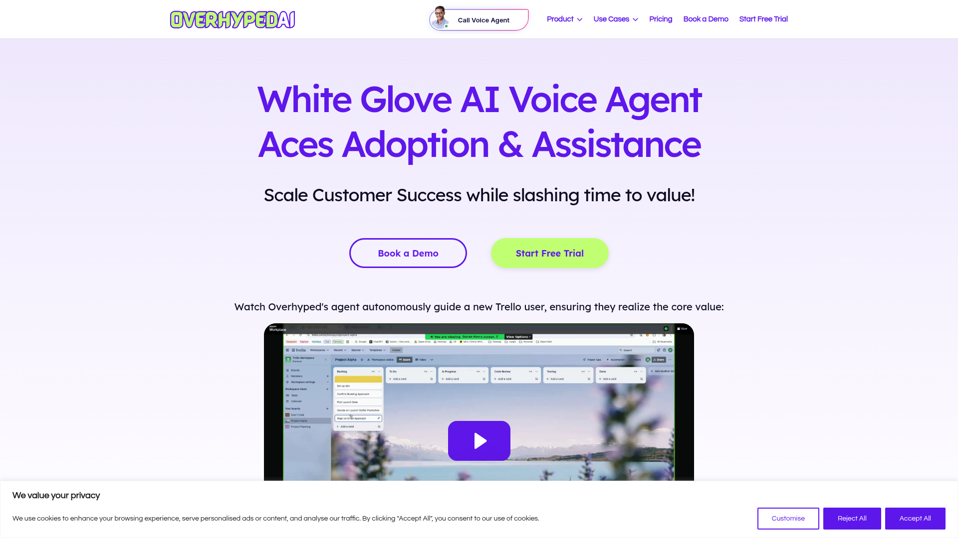 Overhyped AI: Voice Agent for Product Adoption