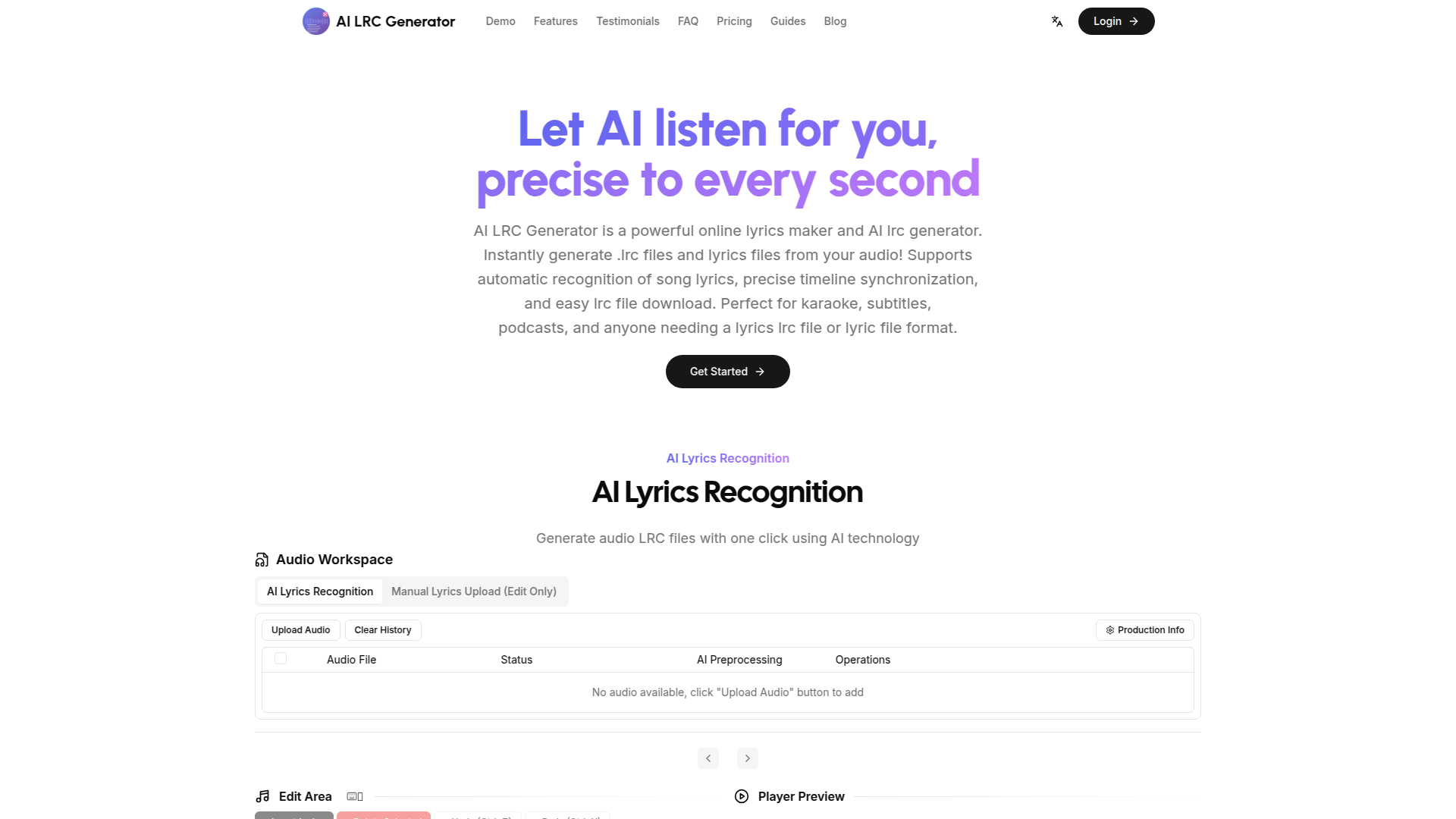 AI LRC Generator: Smart Lyrics & LRC File Maker.ai