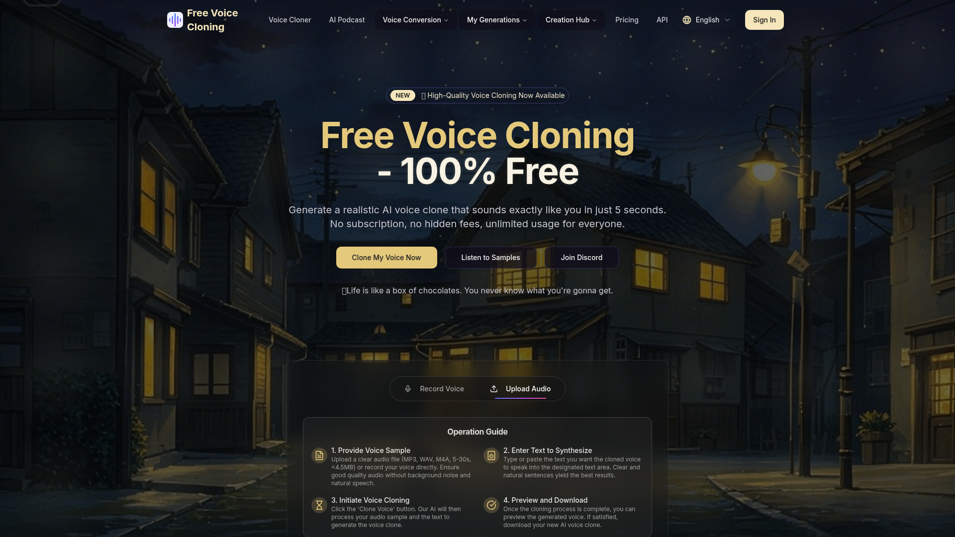 Free Voice Cloning