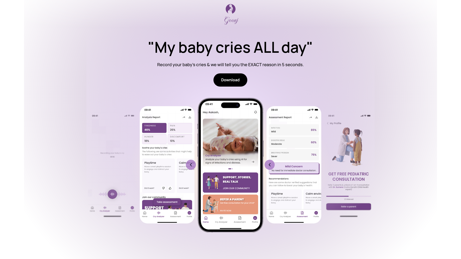 Goonj: AI Baby Cry Analyzer
