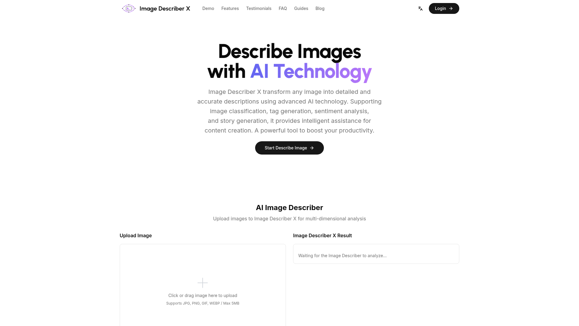 Image Describer X