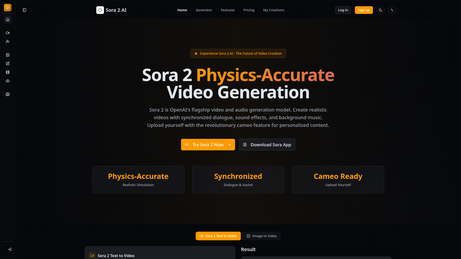 Sora 2 AI: Physics-Accurate Video Generation.ai