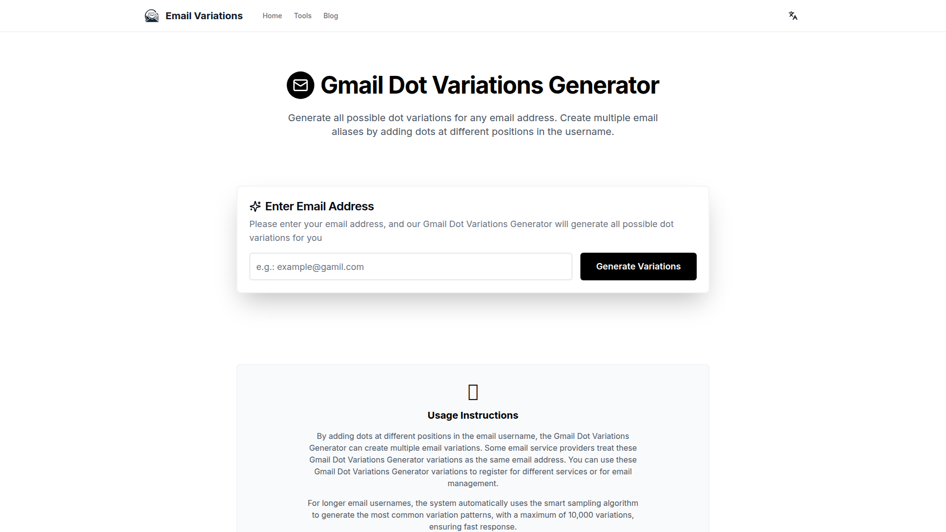 Gmail Dot Variations Generator | EmailVariations.ai