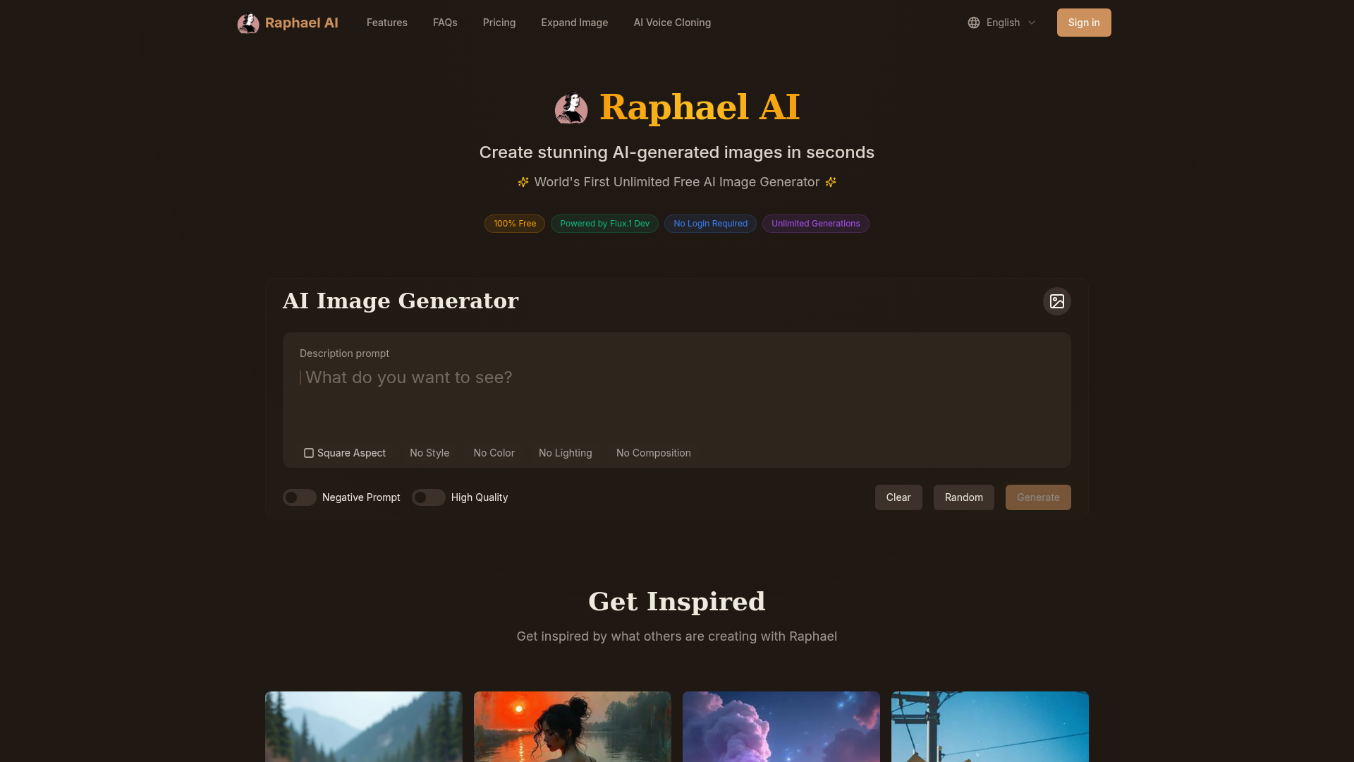 Raphael AI: The Unlimited Free Image Generator.ai