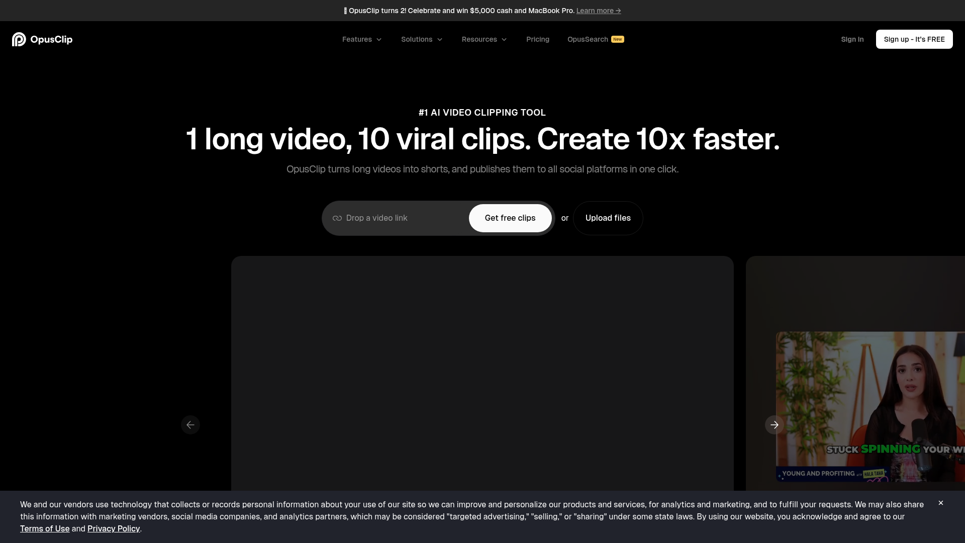 OpusClip: AI Video Clipping for TikTok & IG Reels.ai