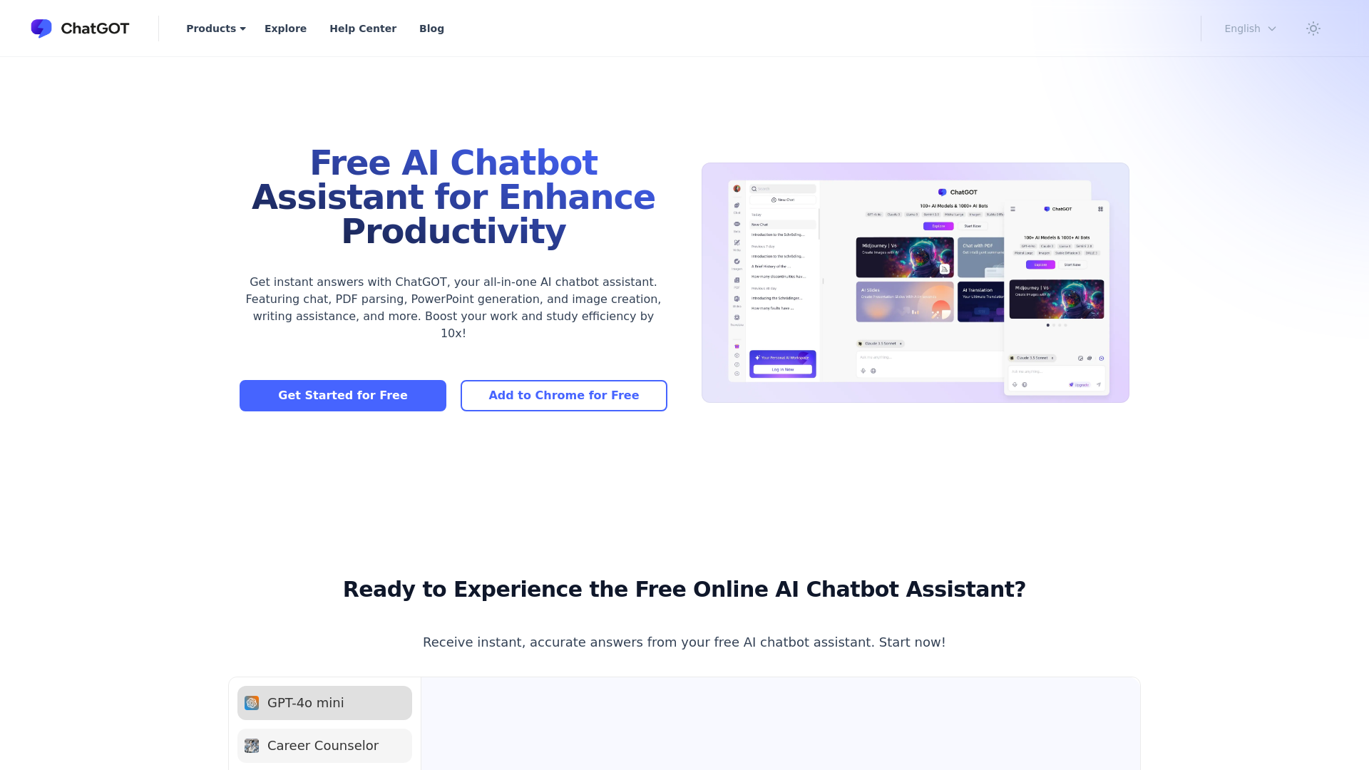 ChatGOT: All-in-One Free AI Assistant.ai