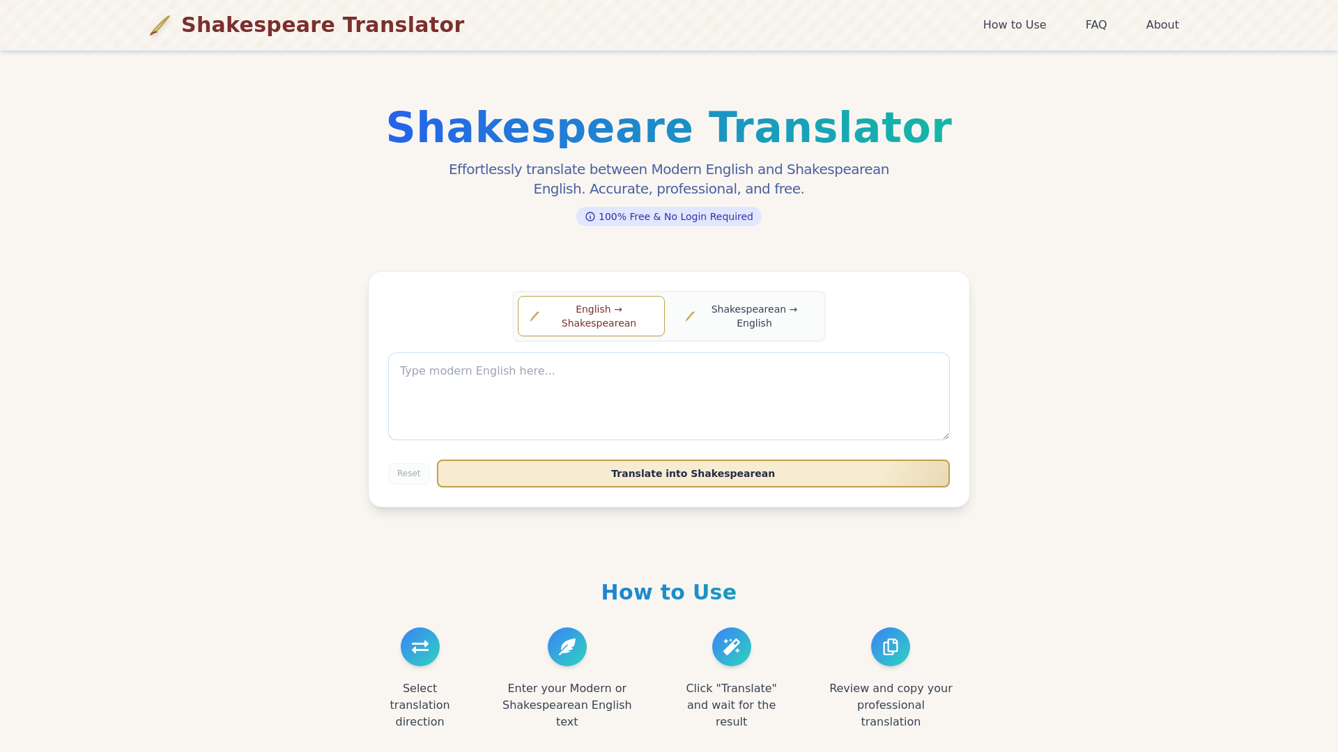 Shakespeare Translator