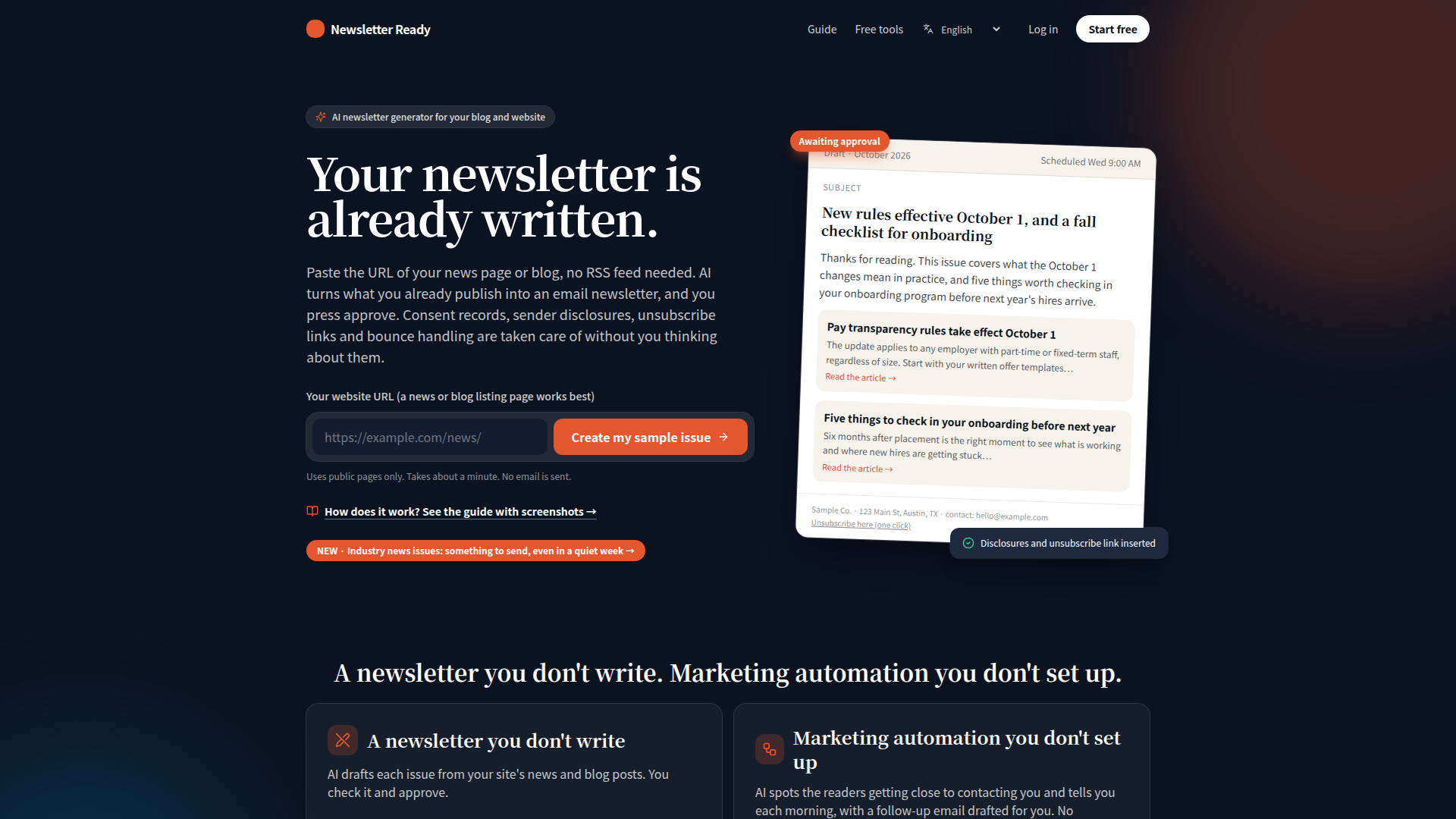 Newsletter Ready