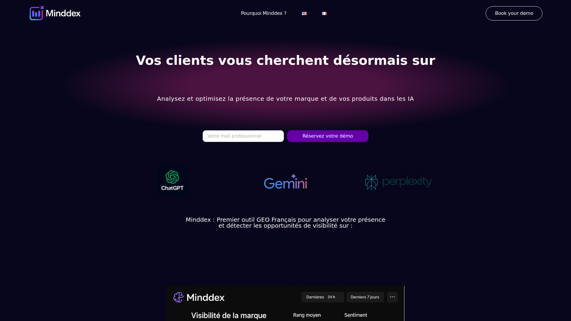 Minddex - Optimisez votre présence dans les IA.ai