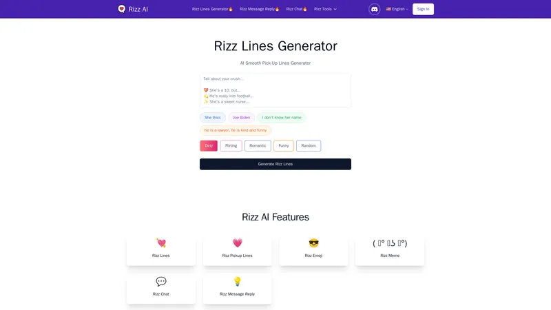 Rizz Lines Generator