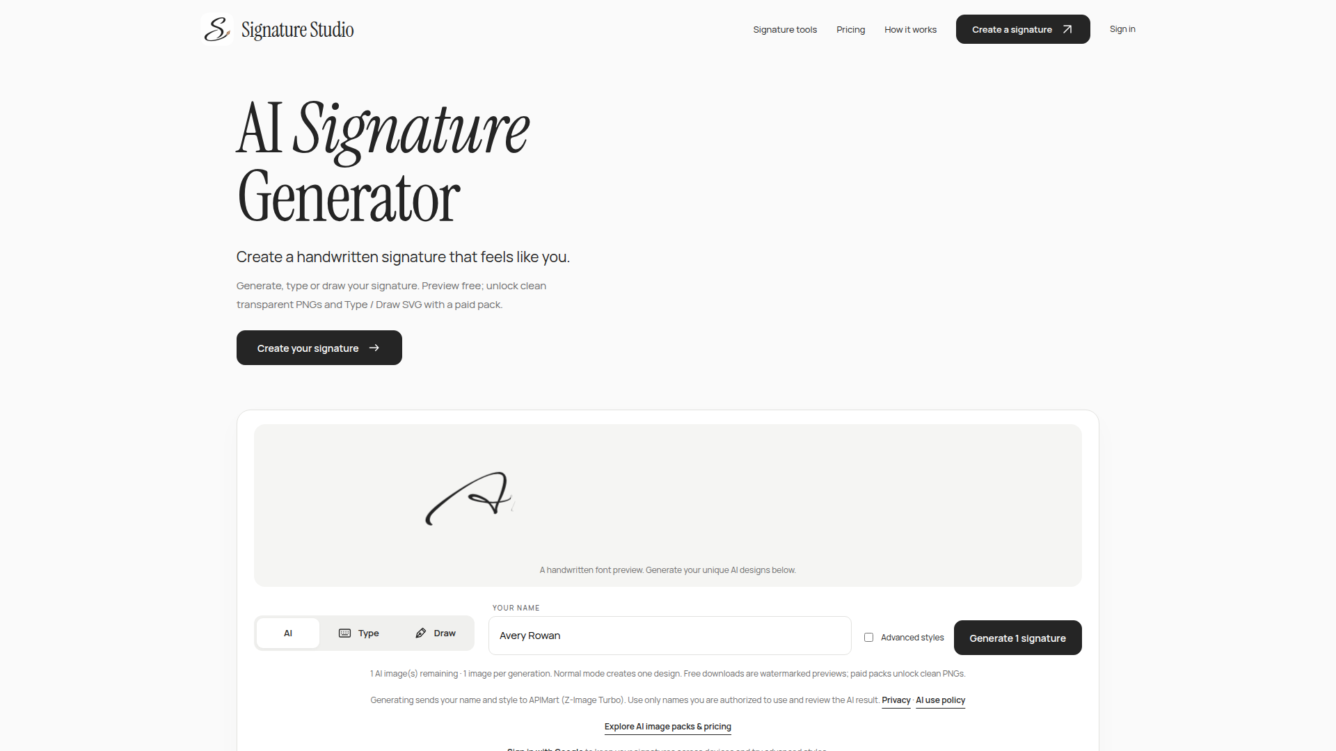 Signature Studio