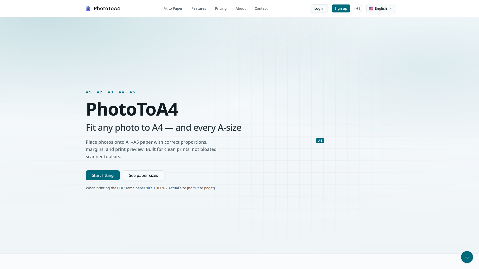 PhotoToA4