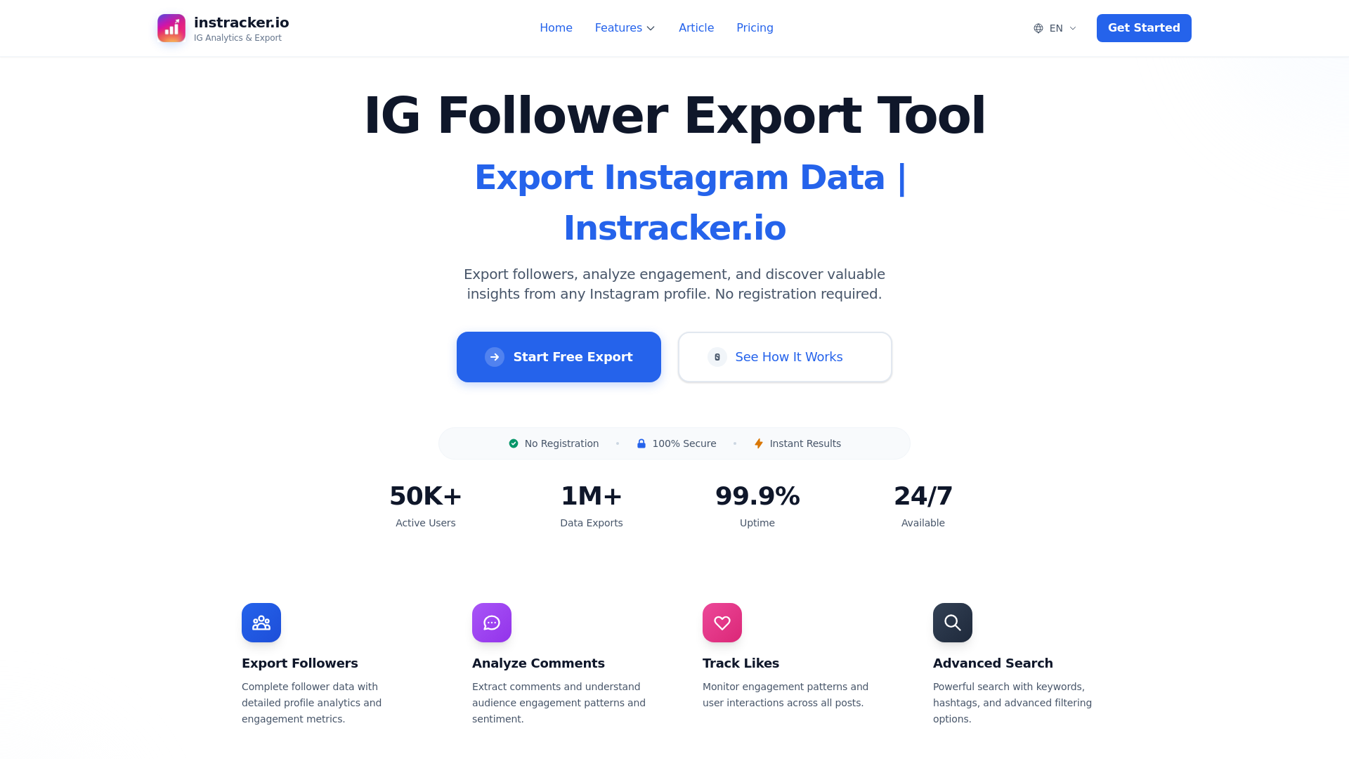 Instracker: Instagram Data Export & Analytics Tool.ai
