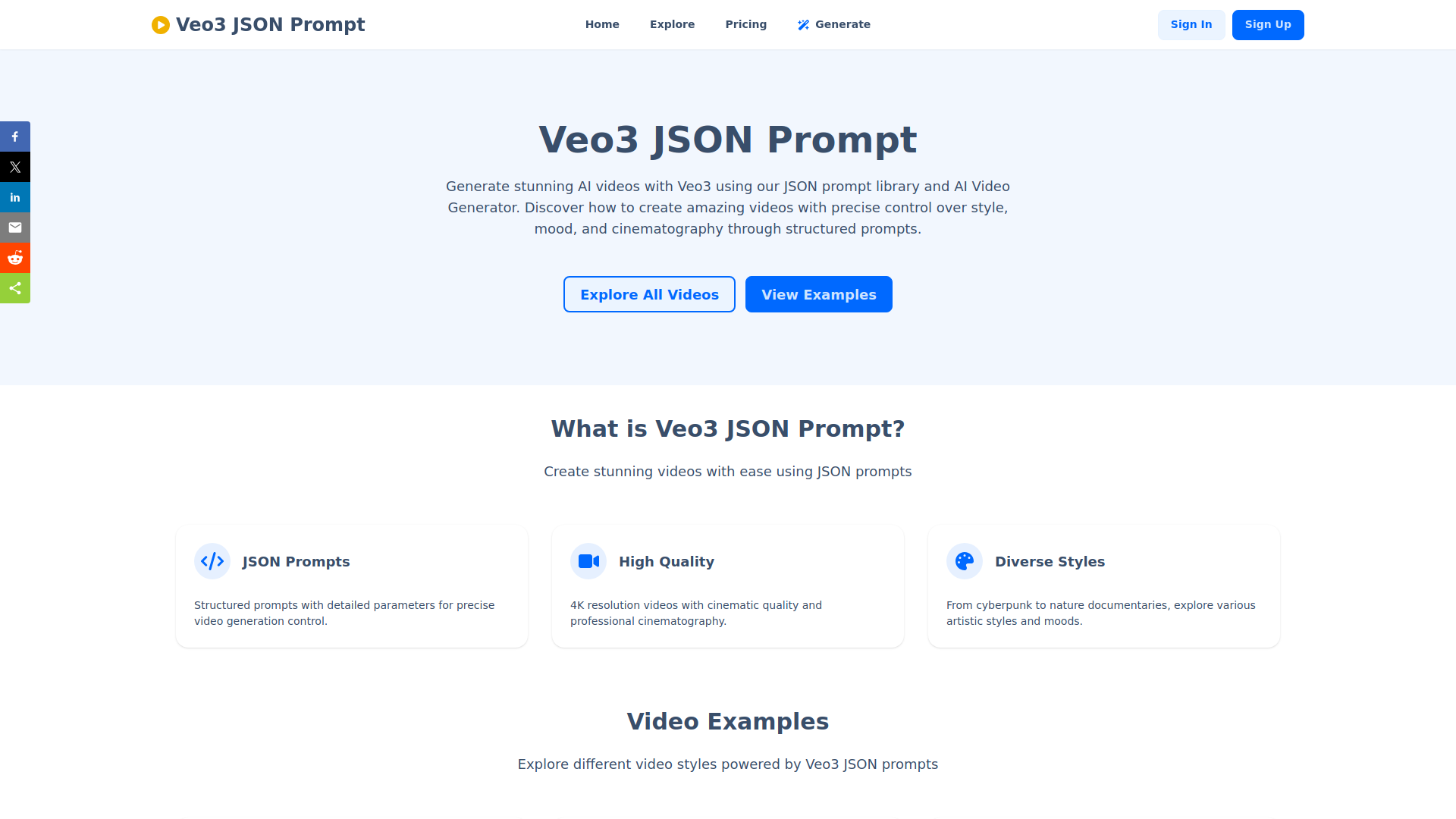 Veo3 JSON Prompt: AI Video Generation Tool.ai