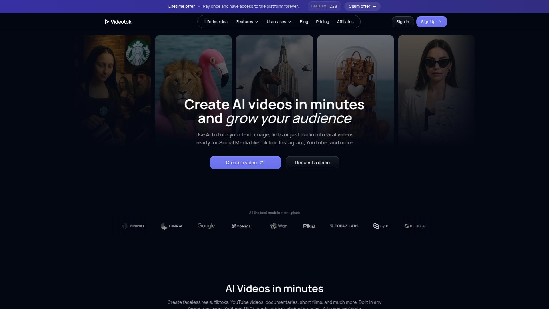 Videotok: AI-Powered Video Creation Platform.ai