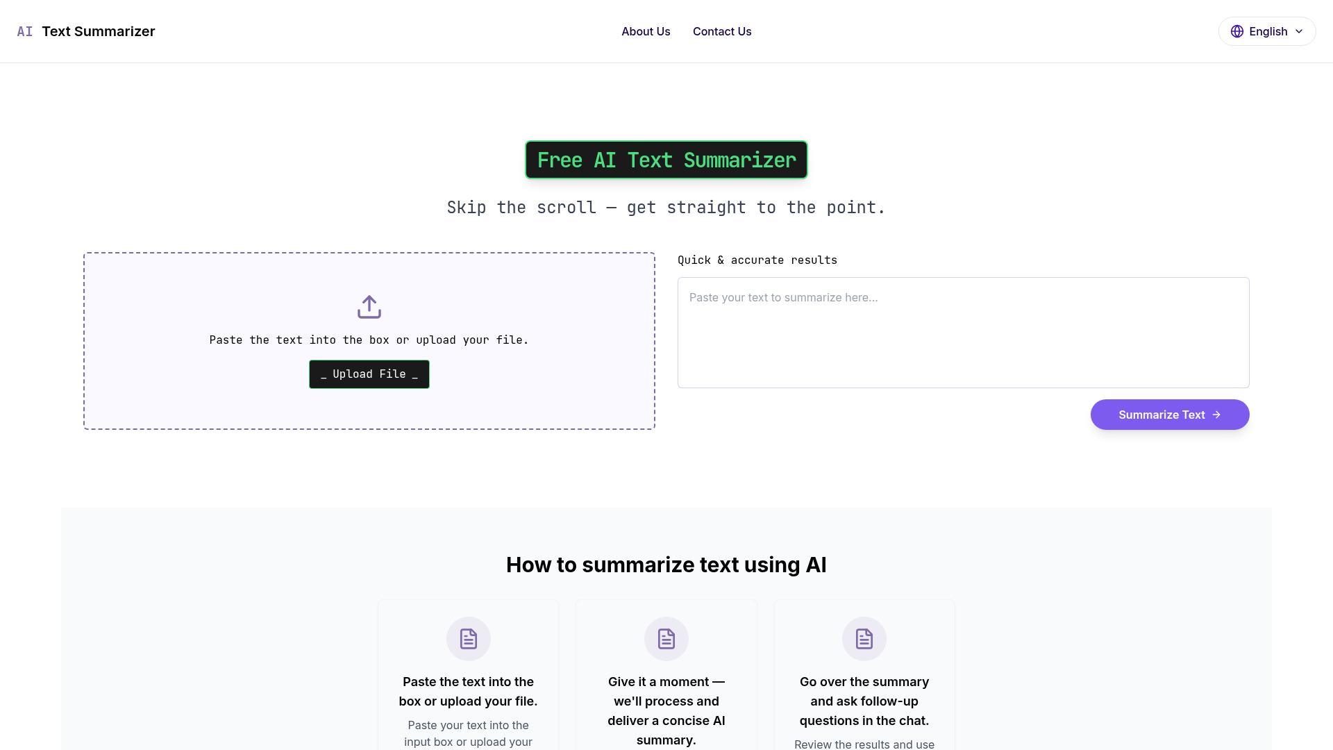 AI Text Summarizer.ai