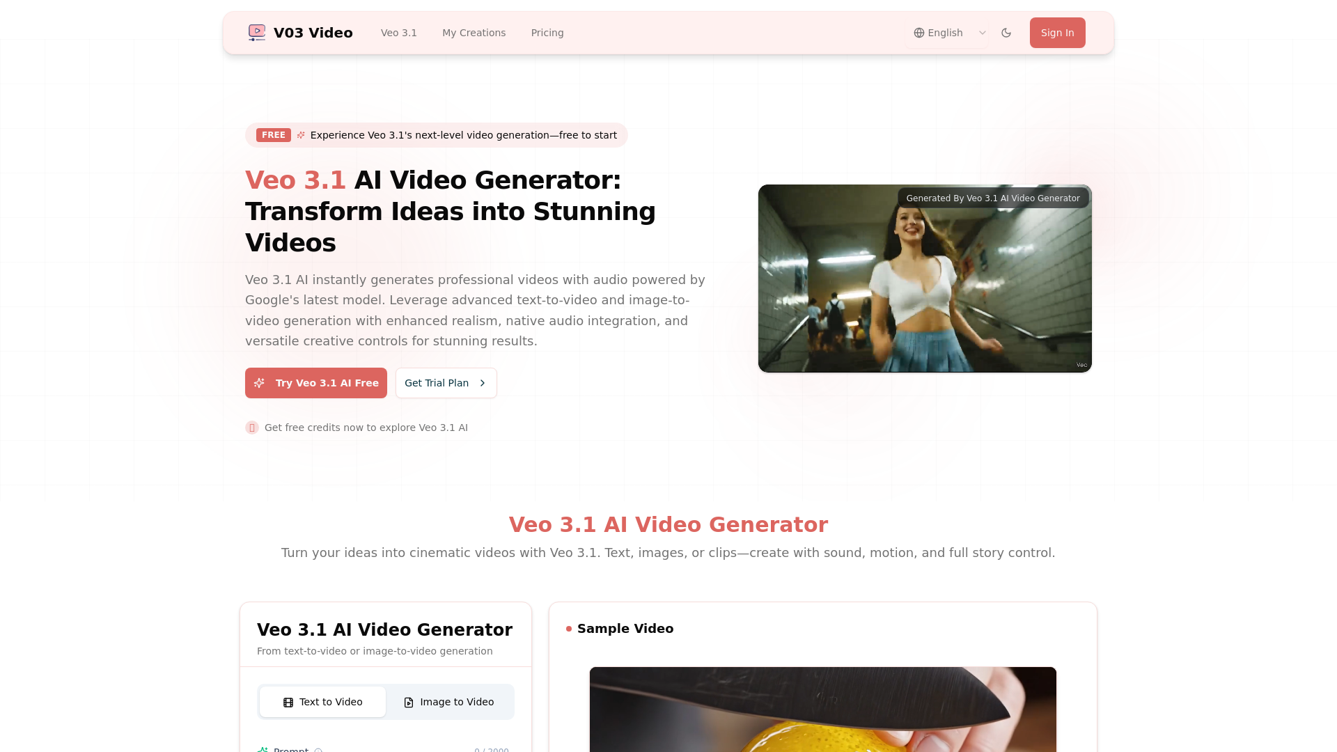 Veo 3.1 AI Video Generator