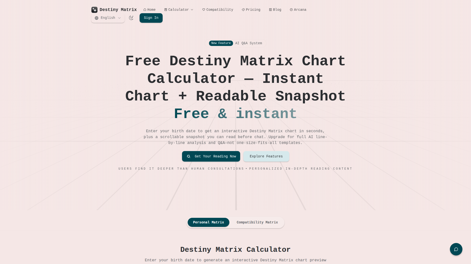 Destiny Matrix