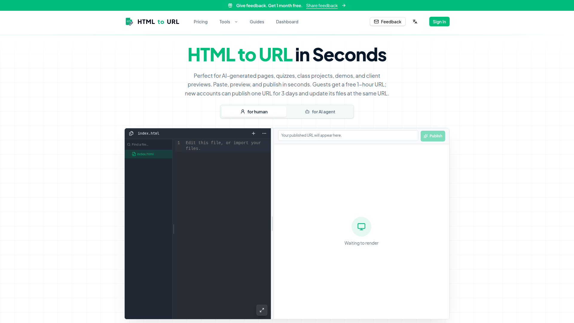 HTML to URL